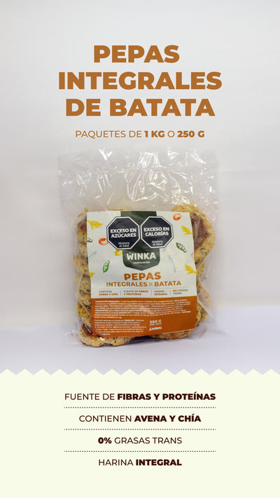 PEPAS INTEGRALES DE BATATA CON CHIA X 1 KG - WINKA