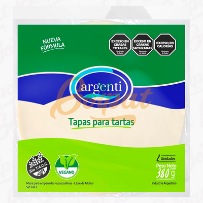 ARGENTI - TAPA PASCUALINA VEGANA X 380 GRS