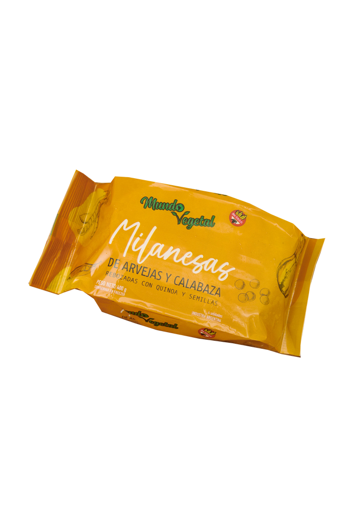 MILANESAS DE ARVEJAS Y CALABAZA X 4 U X 400 G - MUNDO VEGETAL