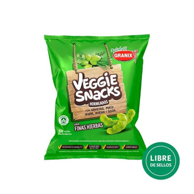 VEGGIE SNACKS sabor FINAS HIERBAS x 90 g - GRANIX