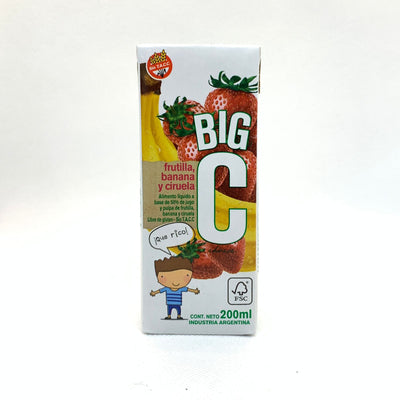 BIG C - JUGO DE FRUTILLA Y BANANA x 200 ml