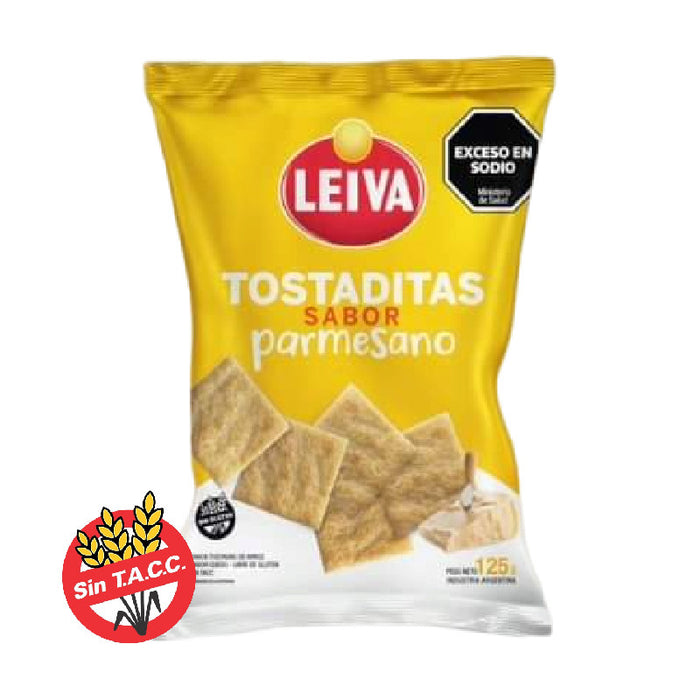 LEIVA - TOSTADITAS DE ARROZ SABOR PARMESANO SIN TACC X 125 GRS