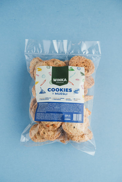 COOKIES x 250g INTEGRALES CON MUESLY  - WINKA