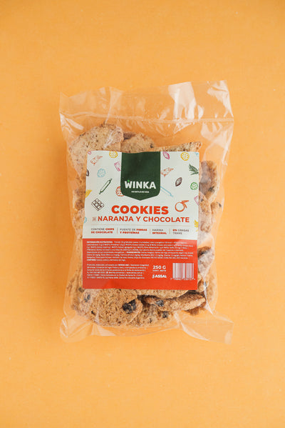 COOKIES x 250g INTEGRALES DE NARANJA Y CHIPS DE CHOCOLATE  - WINKA