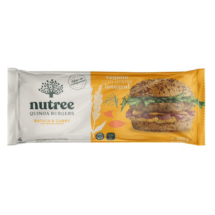 NUTREE- Medallon de quinoa BATATA Y CURRY x 4u