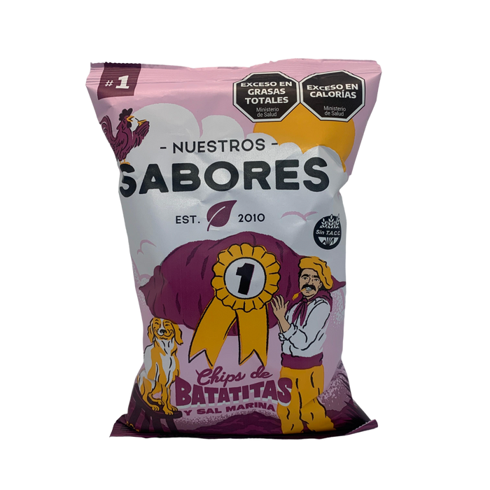 NUESTROS SABORES - CHIPS DE BATATA Y SAL MARINA