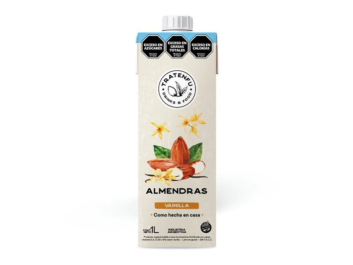 LECHE DE ALMENDRAS SABOR VAINILLA X 1 LITRO - TRATENFU