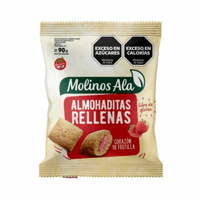 MOLINOS ALA - ALMOHADITAS RELLENAS DE FRUTILLA X 90 GR