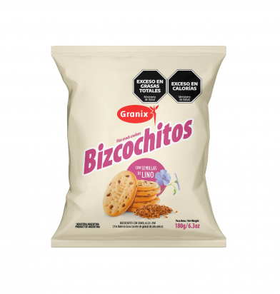 GRANIX - BIZCOCHITOS CON SEMILLAS DE LINO X 180 GR