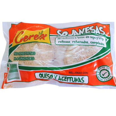 CEREX - SOJANESA RELLENA CON QUESO Y ACEITUNAS 4u X 540 GR