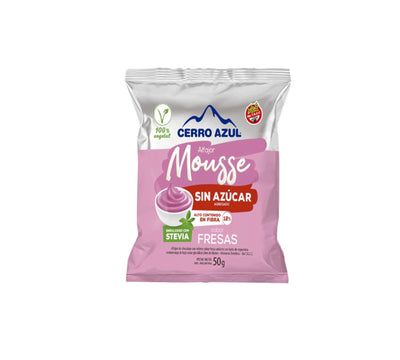 CERRO AZUL - alfajor mousse de fresas vegano, sin azucar y sin gluten x unidad