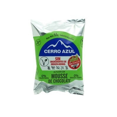 CERRO AZUL - alfajor mousse de chocolate sin gluten y vegano x unidad