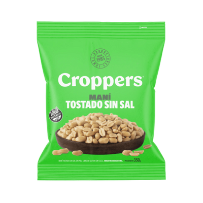 CROPPERS - MANI TOSTADO SIN SAL SIN PIEL X 350 GR