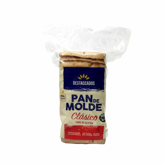 PAN DE MOLDE CLÁSICO VEGANO SIN TACC - DESTACCADOS X 500 GRS.