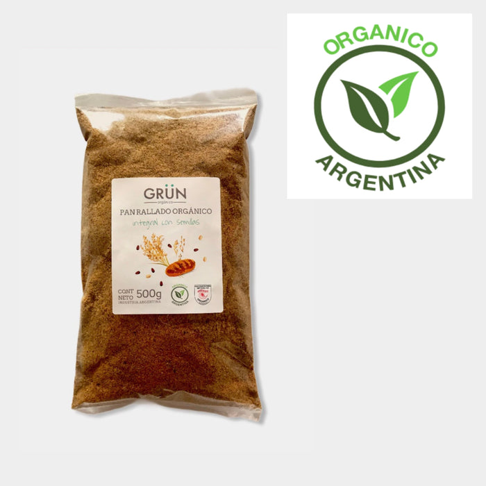 GRUN - PAN RALLADO INTEGRAL ORGANICO CON SEMILLAS X 500 GR