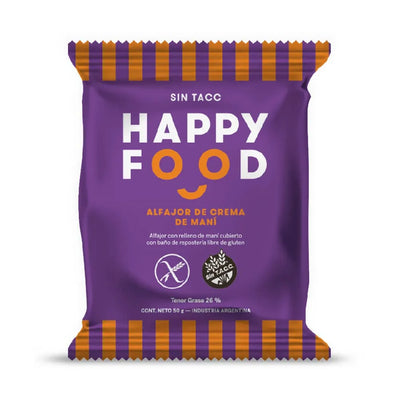 HAPPY FOODS - UNIDAD ALFAJOR DE CREMA DE MANI SIN GLUTEN