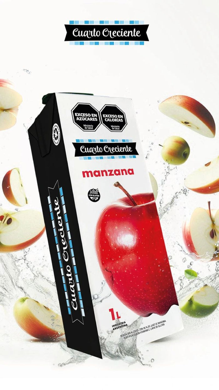 JUGO DE MANZANA x 1L tetrapack - CUARTO CRECIENTE