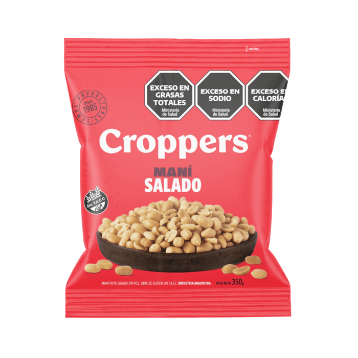 CROPPERS - MANI FRITO SALADO SIN PIEL X 350 GR