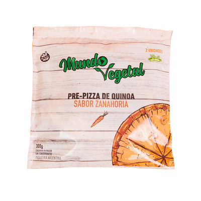 PREPIZZA DE HARINA DE QUINOA SABOR ZANAHORIA X 300 GRS X 2 UN - MUNDO VEGETAL