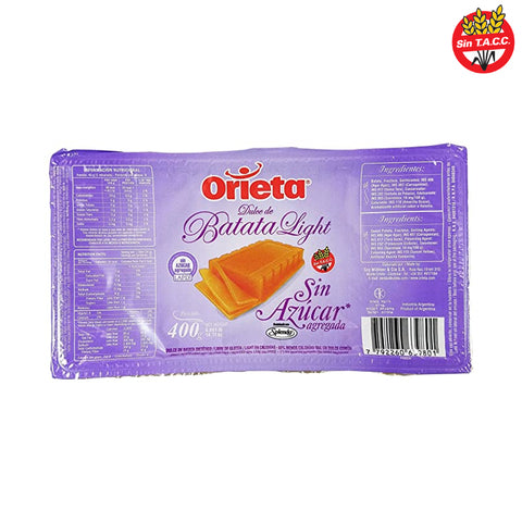 ORIETA -BANDEJA DULCE DE BATATA sin azúcar agregada x 400gr