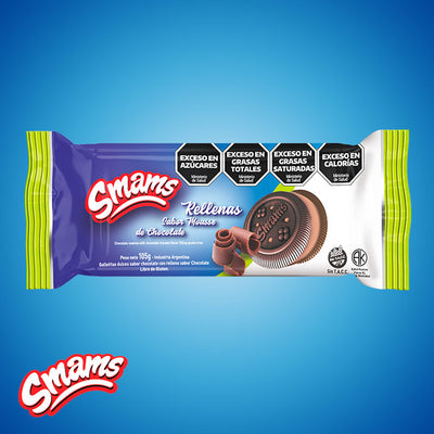 MASITAS RELLENAS MOUSSE DE CHOCOLATE  X 105 GRS SIN TACC - SMAMS