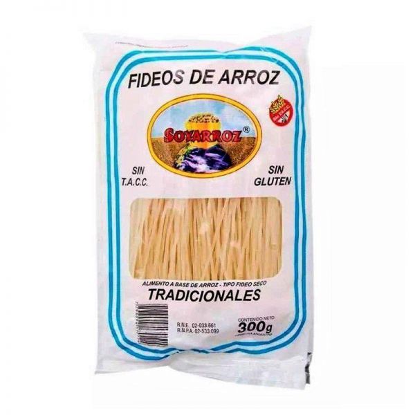 SOY ARROZ - X 500 GRS FIDEOS DE ARROZ TRADICIONAL X 500 GRS