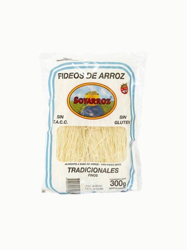 SOY ARROZ - X 500 GRS FIDEOS DE ARROZ FINO X 500 GRS