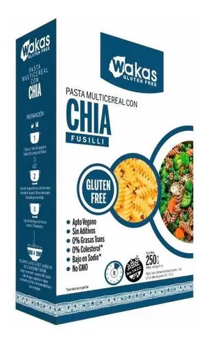 WAKAS - FIDEOS MULTICEREAL DE CHIA X 250 GRS