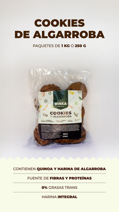 COOKIES INTEGRALES DE ALGARROBA Y QUINOA  X 1 KG - WINKA