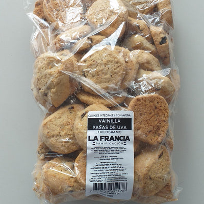 COOKIES INTEGRALES DE VAINILLA Y PASAS X 1 KG - LA FRANCIA