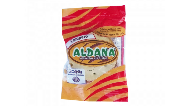 ALFAJOR CAMPERO CON DULCE DE MEMBRILLO X 6UN - ALDANA