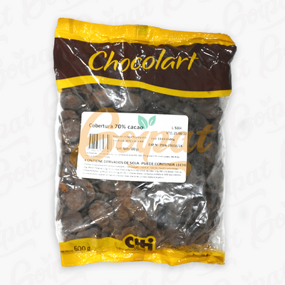CHOCOLATE DE COBERTURA AMARGA 70% X 500 GRS - Chocolart
