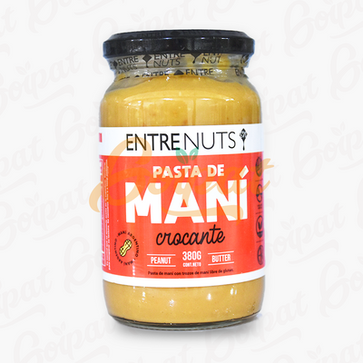 ENTRE NUTS - PASTA DE MANI CON CROCANTE X 380 GRS