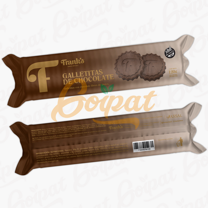 FRANKS - GALLETITAS DE CHOCOLATE SIN TACC