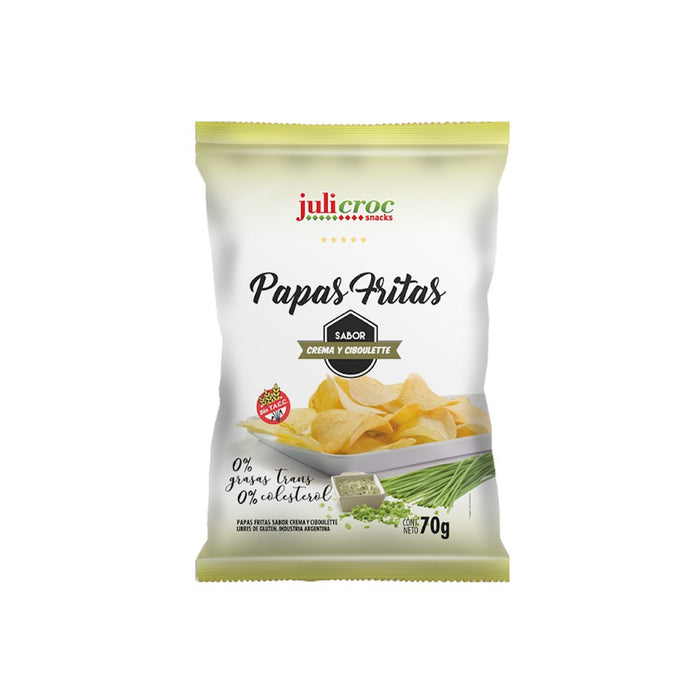 PAPAS FRITAS CREMA Y CIBOULETTE X 70 GRS - JULICROC