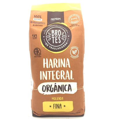 HARINA INTEGRAL DE TRIGO ORGANICA FINA X 1 KG - BROTES DE TRASLASIERRA