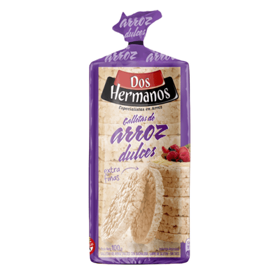 GALLETAS SLIM DE ARROZ DULCES X 100 GRS - DOS HERMANOS